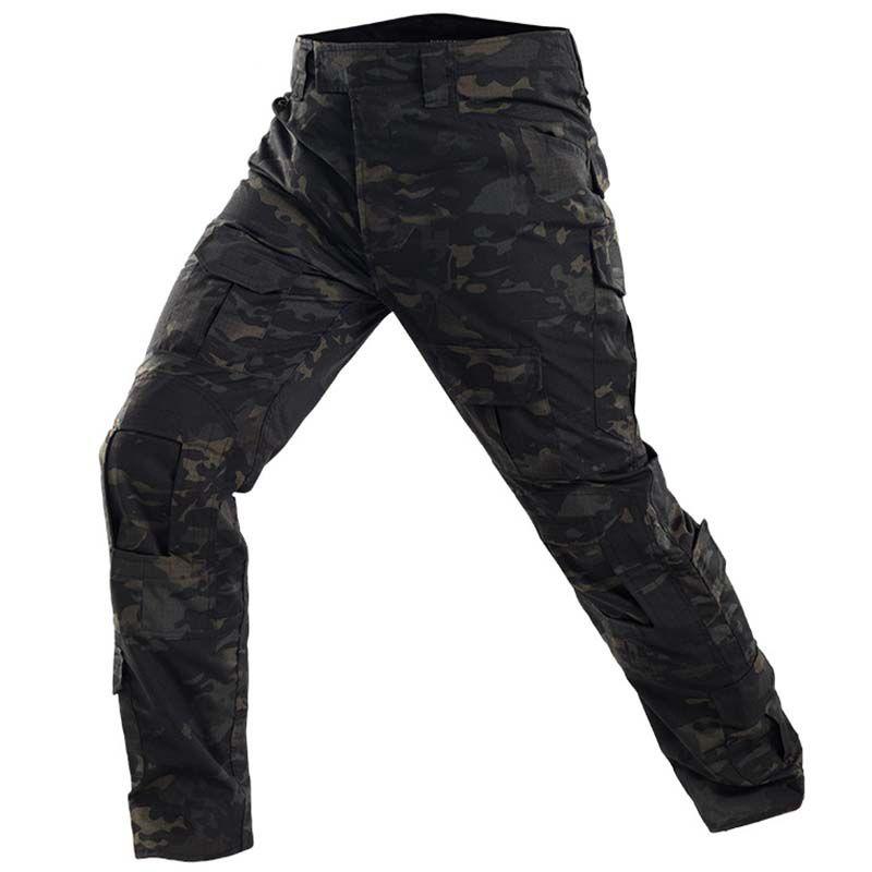 Men's Military Army Combat Tactical Airsoft Pants With Multi-pockets And Ergonomic Knee Design