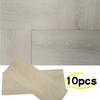 10pcs 51x15cm Self-Adhesive Wood Grain Floor Wallpaper Waterproof Wall Sticker Bedroom Living Room Toilet Kitchen Home Decor