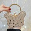 Avondfeesttasje - Een Delicaat Vlinder-vormig Handtasje Bezet met Diamanten, Een Crossbody Enkel-schouder Dames Tas