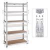 5-level Shelving, Set of 2 Steel Storage Shelving, Assembly Without Tools, for Garage, Shed, Load Capacity 875 Kg,