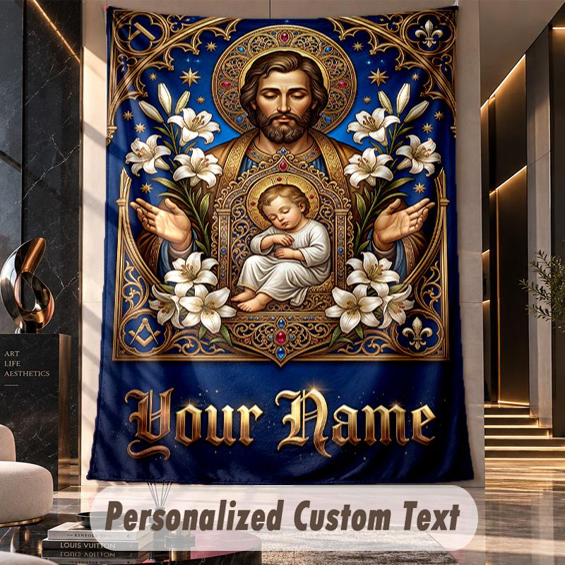 Decorative Artwork (28) Theme Custom Tapestry Personalized Custom Name Text Wall Hanging Tapestry Home Decor Background Cloth