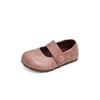 XSHX Korean children's small leather shoes wide spread toe neutral style autumn new boys and girls simple retro Velcro rubber