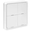 Wireless Switch, 4 Gang Wireless Scene Switch, Three Control Options - Single/Double/Long Press, Wireless Wall Switch Smart Button