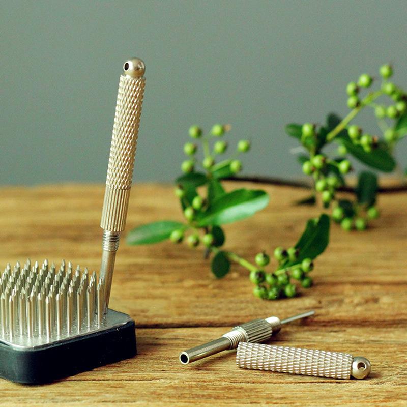 Japanese Ikebana Tool Floral Kenzan Flower Frog Brush Cleaning Brush For Flower Arrangement Cleaning Rake Cleaning Floral Needle