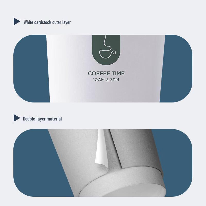 Deli 228ml Disposable Double-Layer Paper Cups