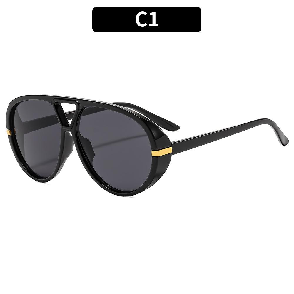 European And American Fashion New Double Beam Pilot Sunglasses Retro Trend Toad Glasses Personalized Versatile Street Sunglasses