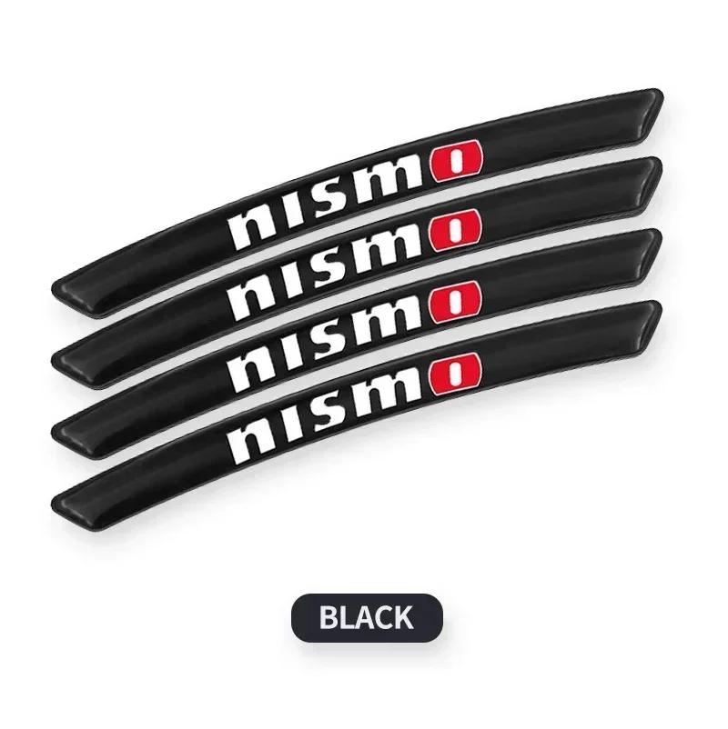 

2025 For Nissan 4Pcs Metal Car Wheel Hub Sticker Decorative Accessories For Nissan Nismo Qashqai J10 Juke Micra Leaf Sentra Patr