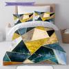 Abstract Geometric Pattern Bedding Quilt Set Quilt Cover Pillowcase Home Decoration Birthday Gift (1 * duvet cover + 2 * pillowcase, without core)
