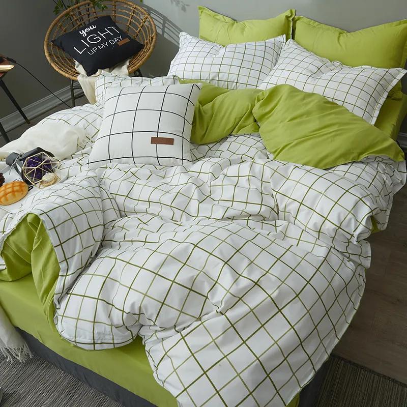 Set de cuvertură moale cearșaf de pat Fetă de pernă Love Hear Pattern Set de lenjerie de pat