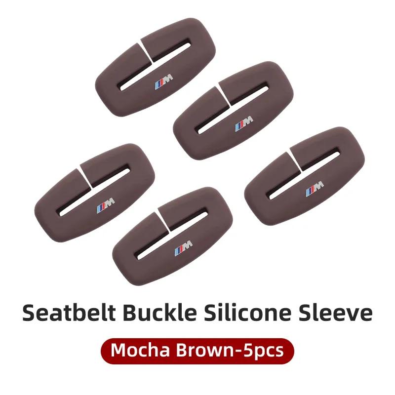 Car Sticker 2025 Hot Silicone Anti Scratch Car Seat Belt Clip Protector Buckle Lock Cover For BMW M X1 X3 X5 X7 E39 E46 E90 F20