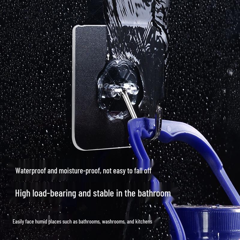 Transparent Strong Adhesive Hooks - No-Punch, No-Trace, Load-Bearing Hooks for Kitchen and Bathroom