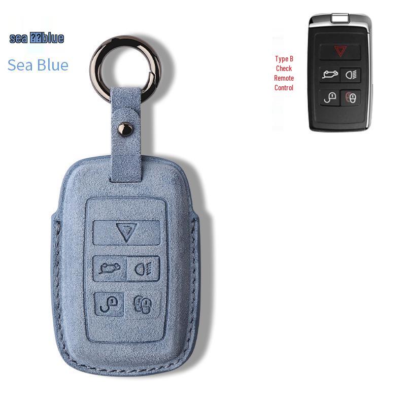 Nubuck Leather Key Case for Range Rover Models (Sport, Evoque, Defender, Discovery Sport, Velar, Freelander)