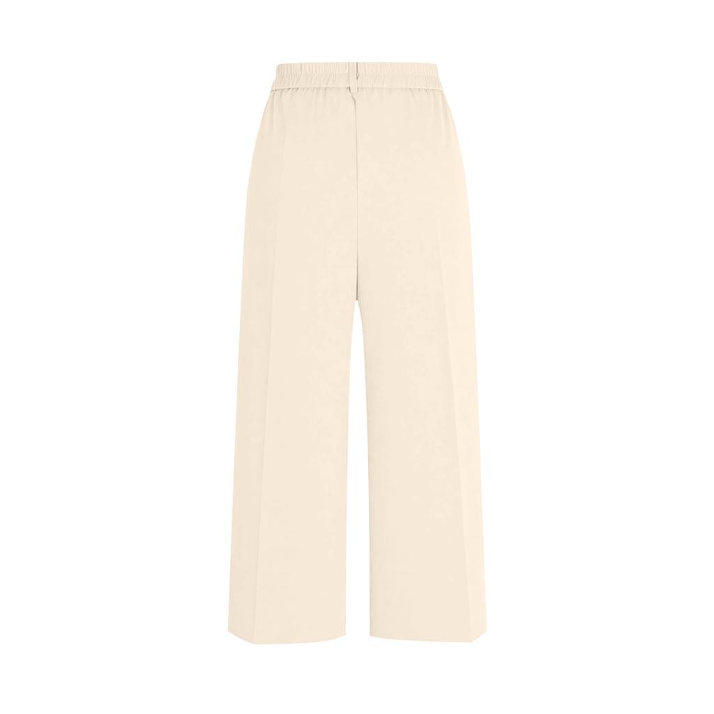 High Waist Slim Fit Women Casual Pants Stretchy Ankle Length Trousers Office Workwear Bottoms with Button and Zip Closure