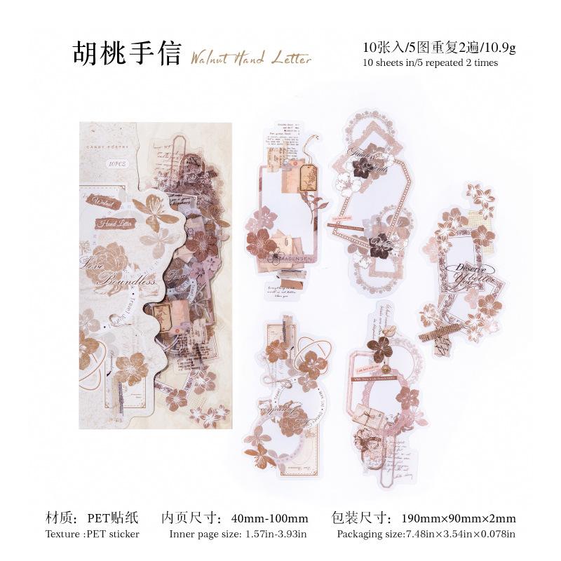 10pcs/1lot Kawaii Stationery Stickers Intertwined with Love Diary Decorative Mobile Stickers Scrapbooking DIY Craft Stickers