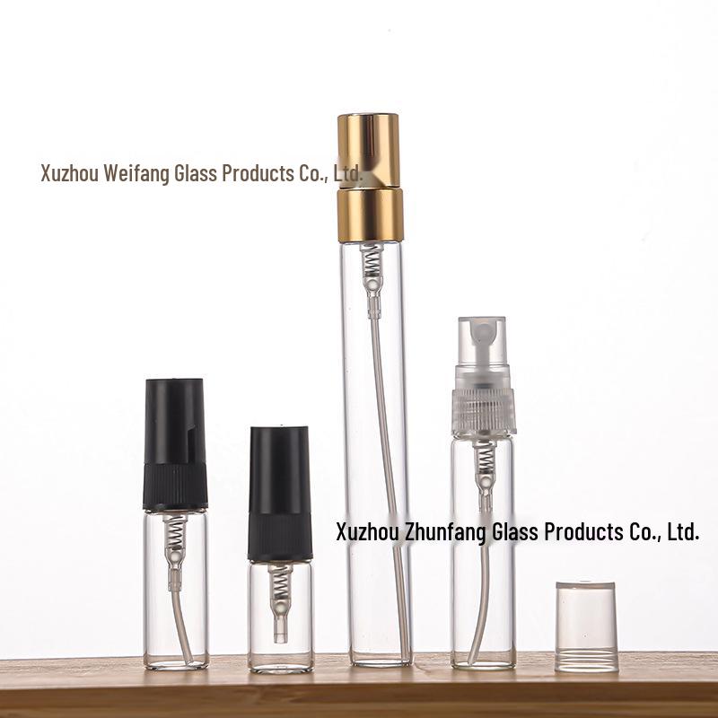 Perfume Refillable Glass Spray Bottles - 2ml, 3ml, 5ml, 10ml Flower Water Sample Sizes