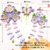 JZOON Hair Ornament Gradient Design with Perfect for and Other Japanese Graduation and Handmade with Cherry and H5106 3-Piece Set, Tsumami-zaiku Trim,