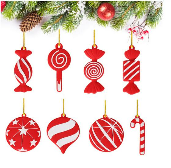 12 PVC Gingerbread Man Ornaments for Christmas Tree, Kitchen Decoration, and DIY Accessories.