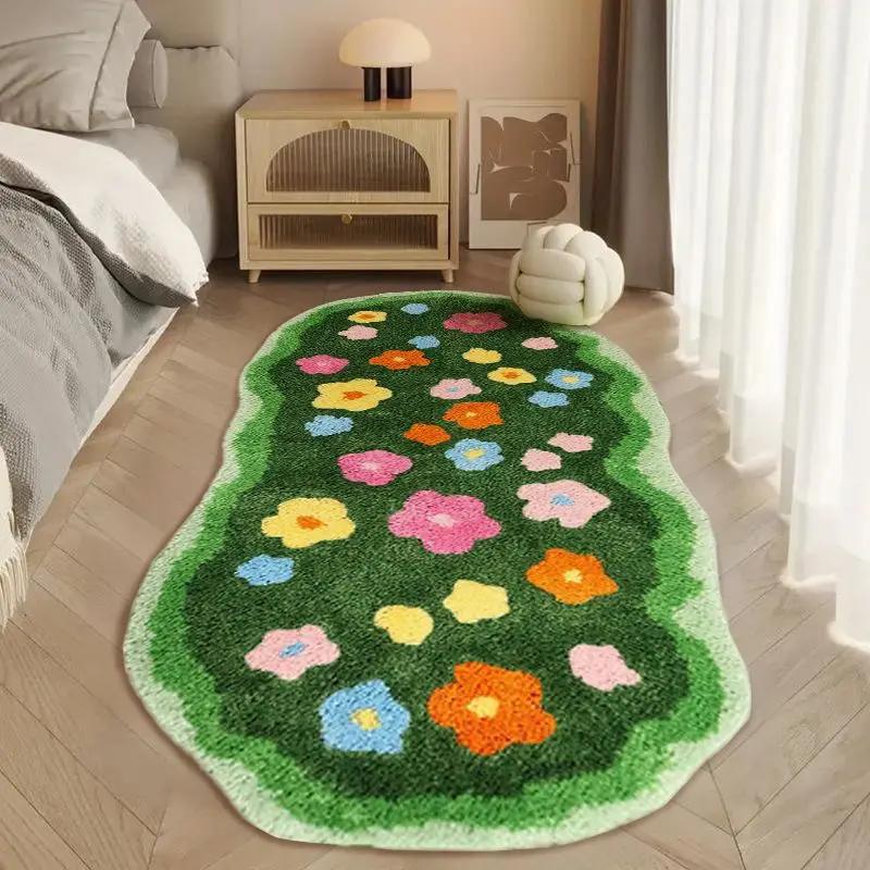 Irregular Shapes Rugs for Bedroom Home Thick Plush Rug Modern Style Living Room Decoration Carpet Fluffy Soft Bedside Floor Mat