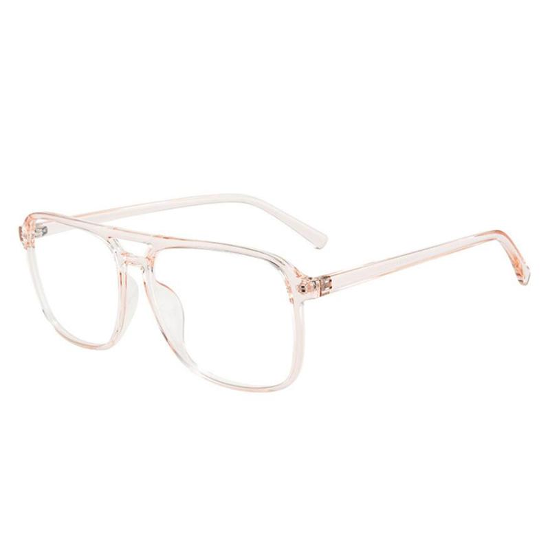 Square Finished Myopia Glasses Anti-Blue Light Big Frame Double Beam Myopes Lunettes Diopter 0 -0.5 -0.75 -1.0 -2.0 -2.5 T -6.0