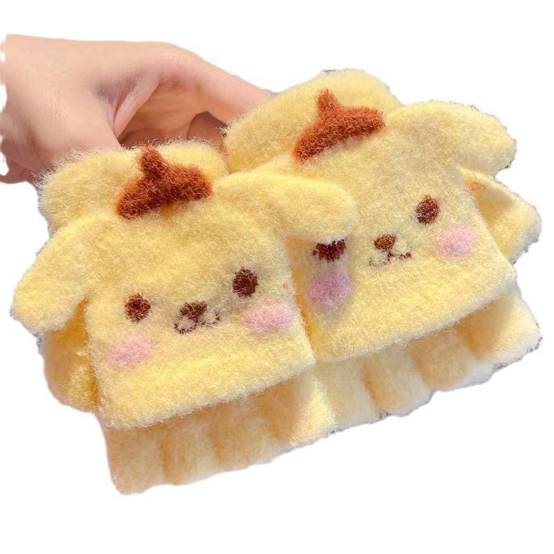 Child gloves For Newborn Baby Glove Winter Cartoon Flip Over Child Glove Cute Girl Gloves Warm Boy Five Finger Homework Glove