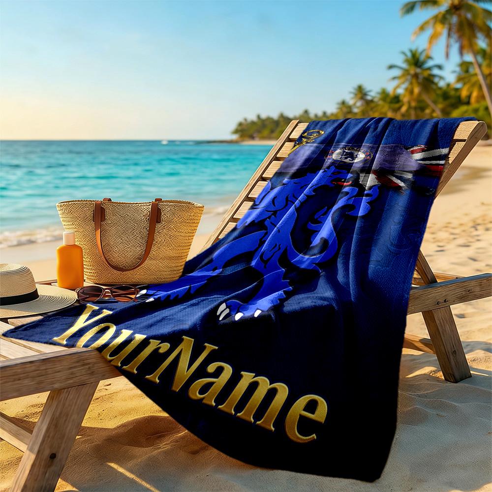 Chelsea Customized Name Beach Towel Super Soft Microfiber Quickdry Fabric Perfect for Traveling Yoga Camping and Swimming
