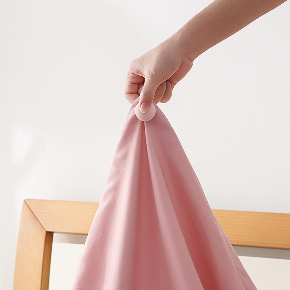4/8pcs Duvet Sheet Fixer Antiskid Stripe Mushroom Shape Sleep Cloth Pegs No-deformation One Button Unlocking for Home Dormitory