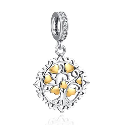 Nuevo Oro Rosa Europeo Diy Abalorios Finos Se Adapta a Pulsera Original de Charms Joyería de Plata 925 F073