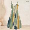 Women Plus Size Two Piece Set Short Sleeve Draped Cardigan Strappy V Neck Flared Printed Dress Dark Blue Gold