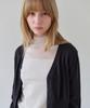 AHWE See-Through Point Mock Neck Knit_White