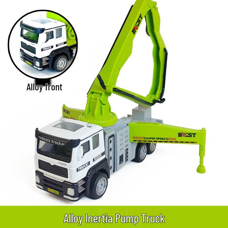 Children's Alloy Construction Vehicle Set - Dump Truck, Mixer, Tanker, Bulldozer, Crane, Excavator