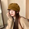 Korean Style Woolen Cloud Beret Hat for Women In Autumn and Winter Versatile Octagonal Hat Casual Fashion Literary Painter Hat