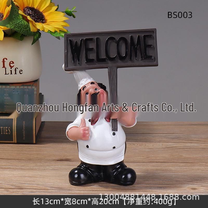 Modern Chef Resin Figurine: Stylish Kitchen & Dining Decor