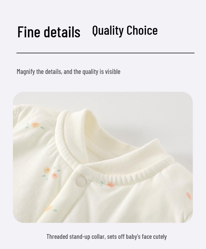Autumn Warmth Baby Cotton Two-Piece Set - High Waist, Padded Korean Style Infant Homewear