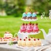 3 Tier Cupcake Stand Holder, Plastic Cup Cake Stand Towel With Tiered Serving Tray For Cupcakes, Donuts, Fruits And More