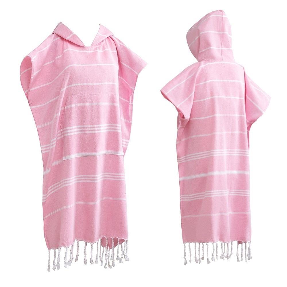 

Sand-proof Surf Poncho Loose Bath Towel Multifunctional Bathrobe Diving Youth Style розовый