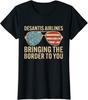 Desantis Airlines Bringing The Border To You Usa Flag Ladies' Crewneck T-Shirt