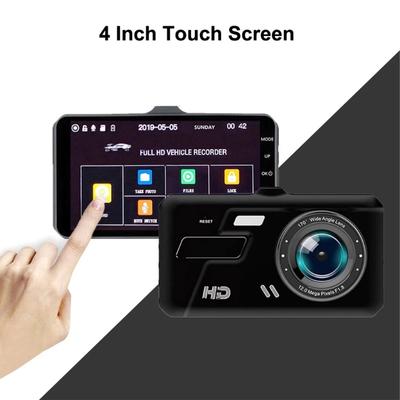 4inch Touchable Screen Driving Recorder Front Rear Single/Double Lens Reversing Camera Parking Monitoring Cycle Recording