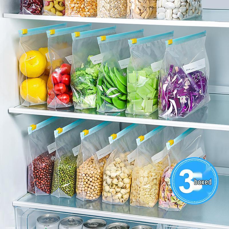 Zipper-Seal Airtight Refrigerator Storage Bags