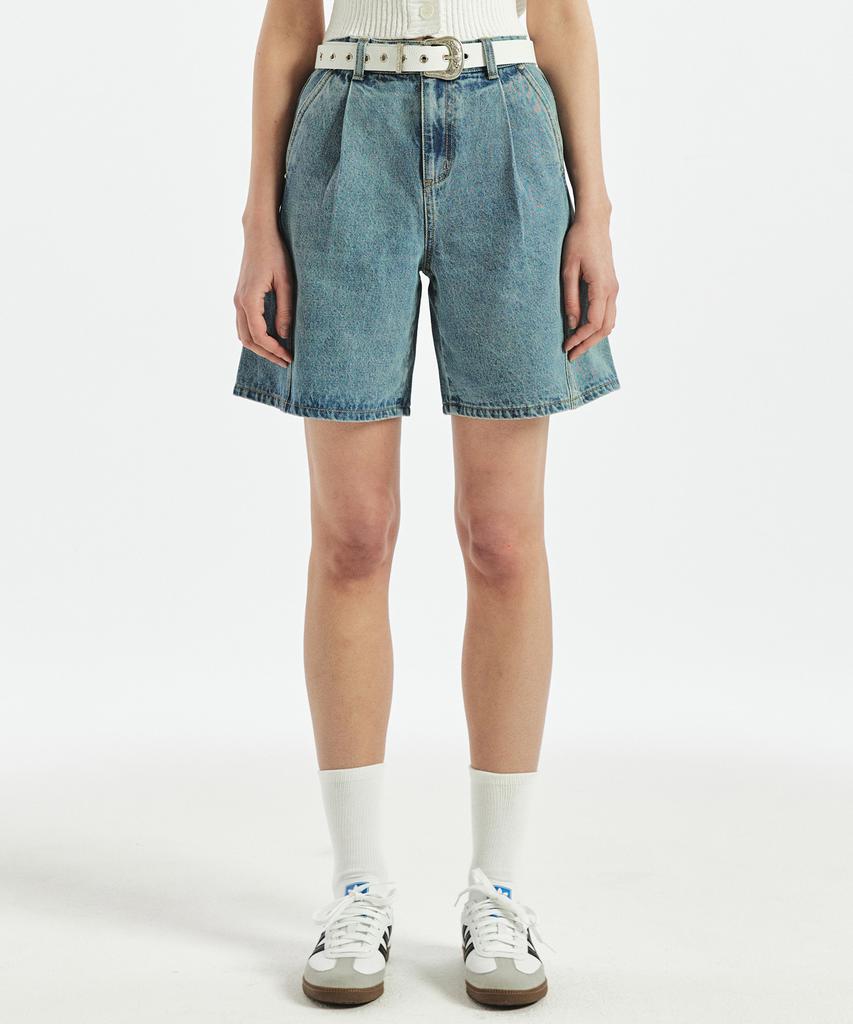 FALLETT Bermuda Denim Shorts Blue