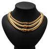 Hip Hop Bling Gold Cuban Link Chain Necklace For Men, Rapper Style Tank Chain Jewelry, Trendy Whip Chain Necklace
