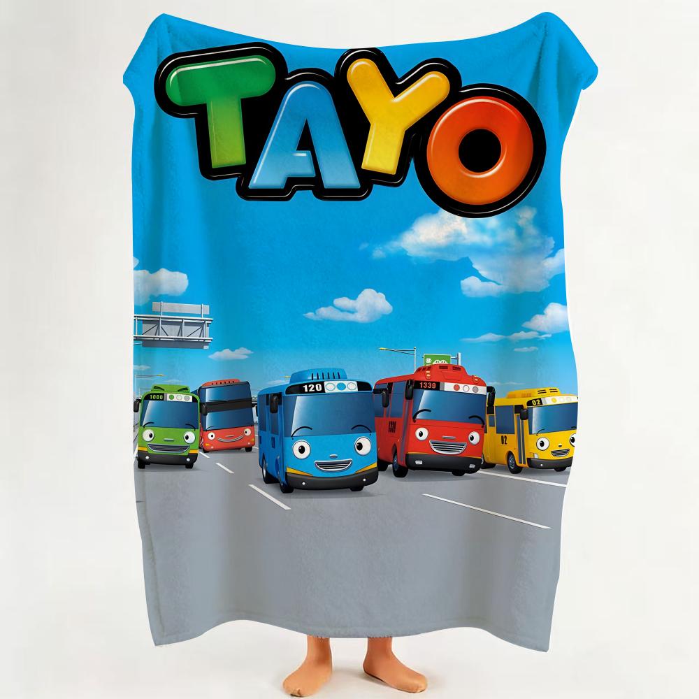 Film Tayo Malý autobus Hodit Flanelová přikrývka Vhodné na pohovku Obývací pokoj Ložnici