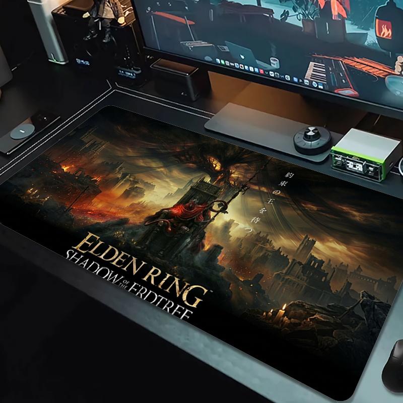 Tappetino Mouse Elden Ring Grande Cuscino Tavolo da Gioco Antiscivolo Laptop Tablet Mousepad Grande Tappetino XXL Mini PC Tappetino Gioco Con bordo bloccato_XIA