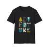 Adventure Lettering T-Shirt and Kids Tshirt | Outdoor Icons, Tree, Anchor, Mountains