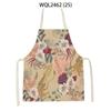 Women Flowers Print Linen Kitchen Apron Household Cleaning Apron Adult Children Cooking Baking Accessories Sleeveless Apron