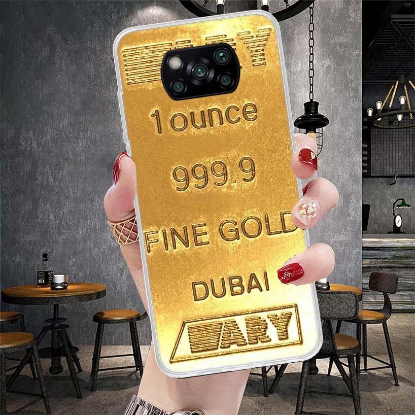 Fine Gold Pattern Printing Soft Phone Case For Xiaomi Poco X3 X4 Nfc X5 X6 X7 F7 Ultra F5 F6 Pro F4 Gt F3 M6 M3 M4 M5S X7Pro Fun