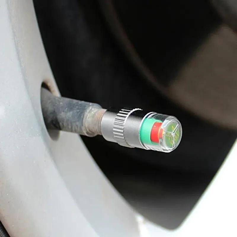 NEW 4pcs Car Tire Pressure Indicator Gauge Alert Monitoring Valve Cap Sensor External Detection