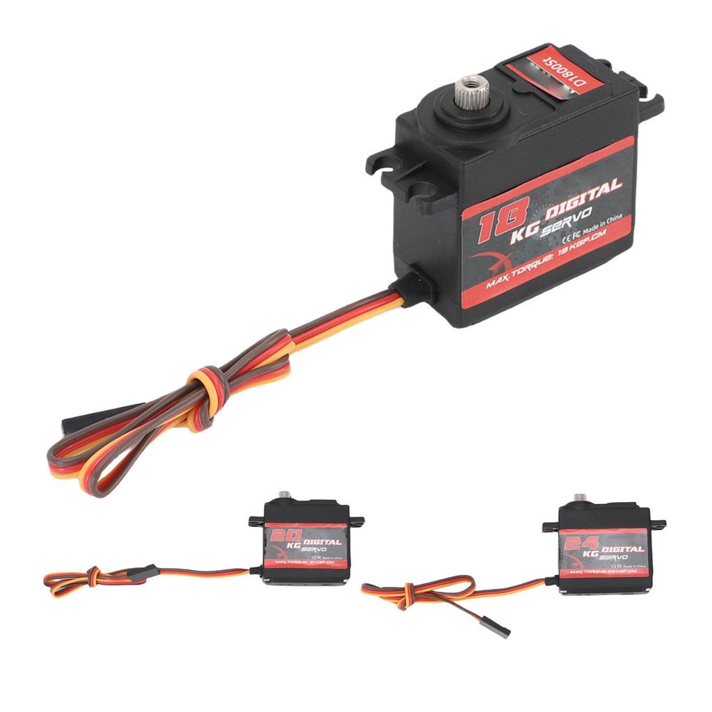 Digital Servo with Wire Metal Gear High Torsion Servo Motor for RC Car Truck Crawler Boat Robot 180 