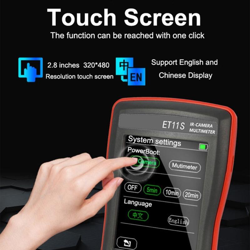 4000 Counts Multimeter 24x32 Thermal Imager Rechargeable Thermal Imaging Camera Voltage Resistance Diode Test Meter