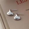 Boucles d'oreilles Puces Cœur Lisse Mignonnes en Argent Sterling Massif pour Femmes Accessoires Personnalité Minimaliste Raffinés