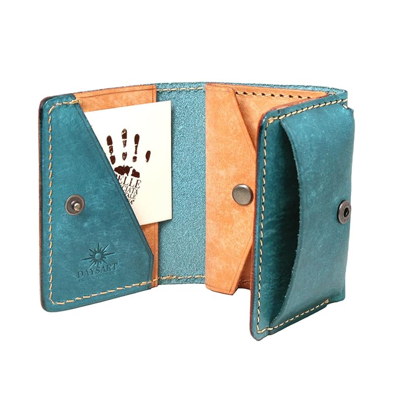 

[Days Art] wallet men s genuine leather tri-fold italian leather 10 cards light present compact With coin purse Comes in gift box